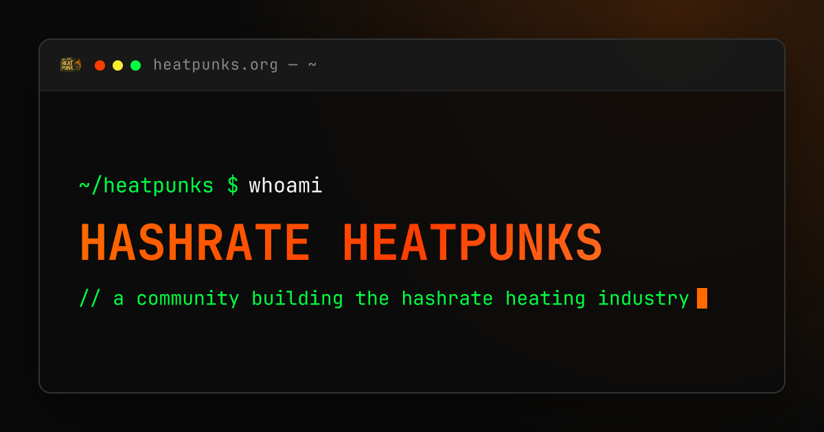 Hashrate Heatpunks — Bitcoin Mining Heat for Homes